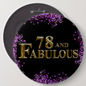 Badge Rond 15,2 Cm 78e anniversaire  (Devant & derrière)