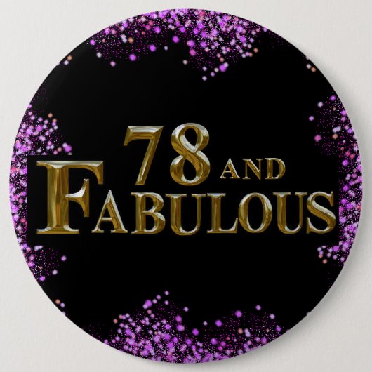 Badge Rond 15,2 Cm 78e anniversaire  (Devant)