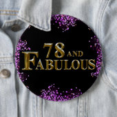 Badge Rond 15,2 Cm 78e anniversaire  (En situation)