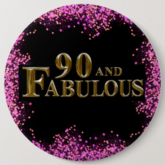 Badge Rond 15,2 Cm 90e anniversaire (Devant)