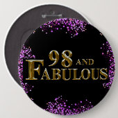 Badge Rond 15,2 Cm 98e anniversaire (Devant & derrière)