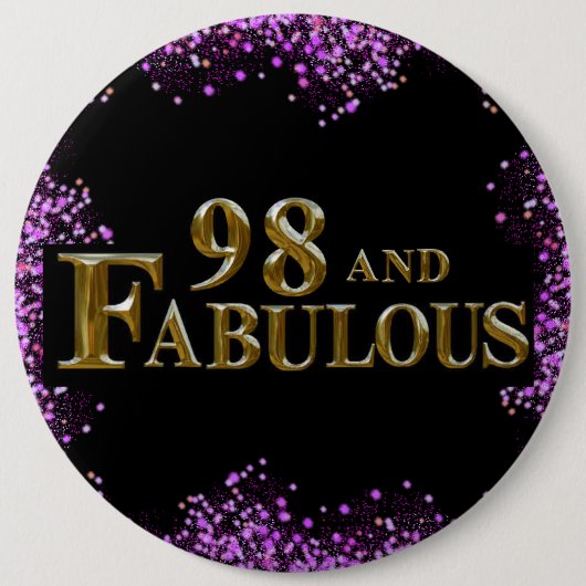 Badge Rond 15,2 Cm 98e anniversaire (Devant)