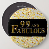 Badge Rond 15,2 Cm 99e anniversaire  (Devant & derrière)