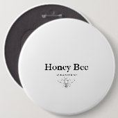Badge Rond 15,2 Cm Abeille de miel (Devant & derrière)