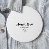 Badge Rond 15,2 Cm Abeille de miel (En situation)