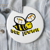 Badge Rond 15,2 Cm Abeille juive (En situation)