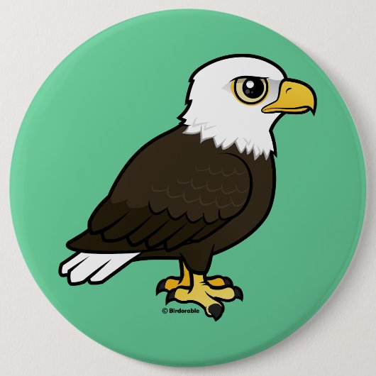 Badge Rond 15,2 Cm Aigle à tête blanche (Devant)