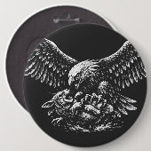 Badge Rond 15,2 Cm Aigle de Cendres par BurnsInHell (Devant & derrière)