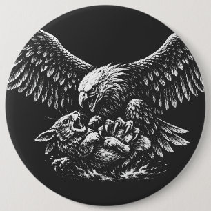 Badge Rond 15,2 Cm Aigle de Cendres par BurnsInHell