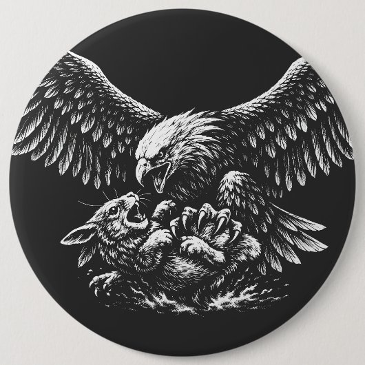 Badge Rond 15,2 Cm Aigle de Cendres par BurnsInHell (Devant)