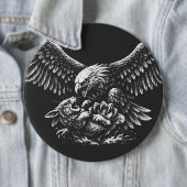 Badge Rond 15,2 Cm Aigle de Cendres par BurnsInHell (En situation)