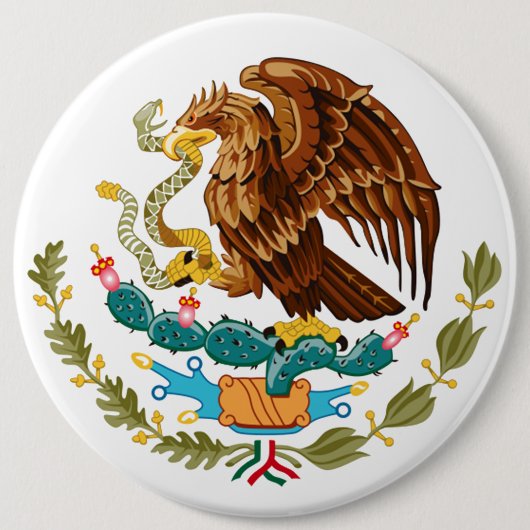 Badge Rond 15,2 Cm Aigle mexicain (Devant)