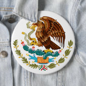 Badge Rond 15,2 Cm Aigle mexicain (En situation)
