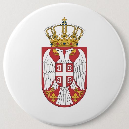 Badge Rond 15,2 Cm Aigle serbe (Devant)