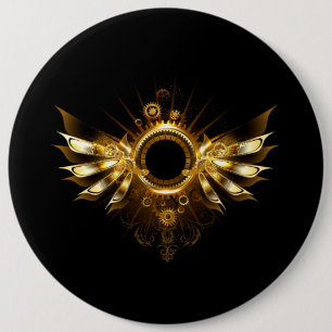 Badge Rond 15,2 Cm Ailes de Steampunk