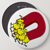 Badge Rond 15,2 Cm Aimant de poussin (Devant & derrière)