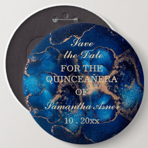 Badge Rond 15,2 Cm Aimants personnalisés pour la Quinceañera