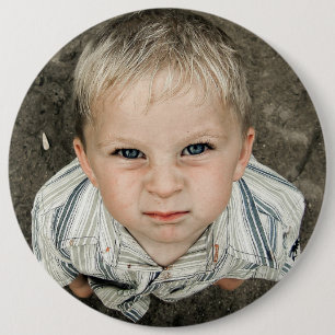 BADGE ROND 15,2 CM AJOUTER LA PHOTO À UN GRAND BOUTON