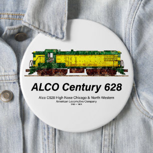Badge Rond 15,2 Cm Alco C-628 aka Alco Century 628 Diesel Locomotive