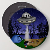 Badge Rond 15,2 Cm Alien d'enlèvement extra-terrestre (Devant & derrière)