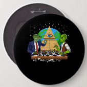 Badge Rond 15,2 Cm Alien Illuminati (Devant & derrière)