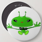 Badge Rond 15,2 Cm Aliens Huggs (Devant & derrière)