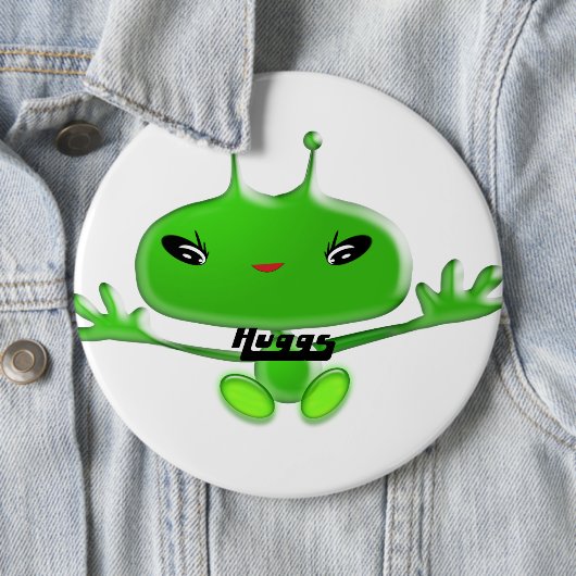 Badge Rond 15,2 Cm Aliens Huggs (En situation)