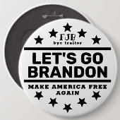 Badge Rond 15,2 Cm Allons Brandon BT (Devant & derrière)