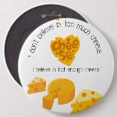 Badge Rond 15,2 Cm amant chesse (Devant & derrière)
