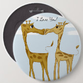 Badge Rond 15,2 Cm Amateurs de girafe adorables (Devant & derrière)