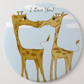 Badge Rond 15,2 Cm Amateurs de girafe adorables (Devant)