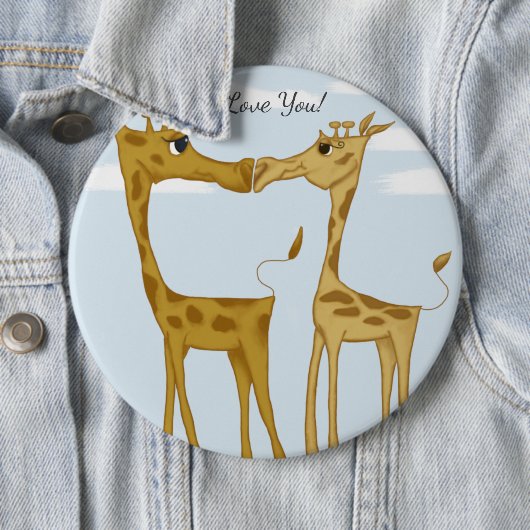 Badge Rond 15,2 Cm Amateurs de girafe adorables (En situation)