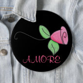 BADGE ROND 15,2 CM AMORE (En situation)