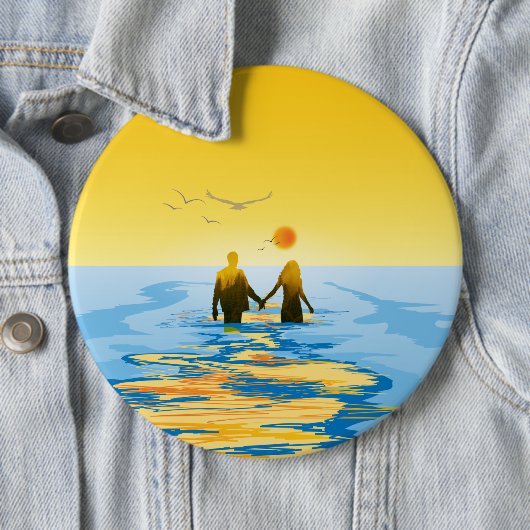 Badge Rond 15,2 Cm Amour (En situation)