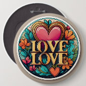 Badge Rond 15,2 Cm Amour (Devant & derrière)