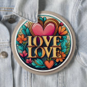 Badge Rond 15,2 Cm Amour (En situation)