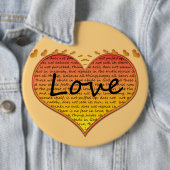 Badge Rond 15,2 Cm Amour 1 Corinthiens 13 Coeurs (En situation)