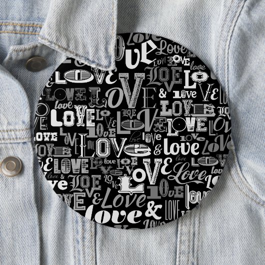 Badge Rond 15,2 Cm Amour 4 (En situation)