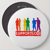 Badge Rond 15,2 Cm Amour de soutien (Devant & derrière)