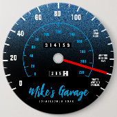 Badge Rond 15,2 Cm Amusante voiture Manly Odometer Speedometer Partie (Devant)