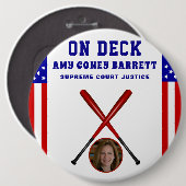 BADGE ROND 15,2 CM AMY CONEY BARRETT JUSTICE DE LA COUR SUPRÊME AMÉRI (Devant & derrière)