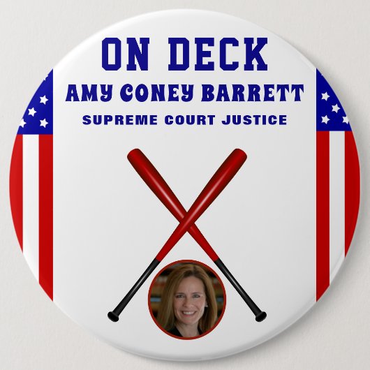 BADGE ROND 15,2 CM AMY CONEY BARRETT JUSTICE DE LA COUR SUPRÊME AMÉRI (Devant)