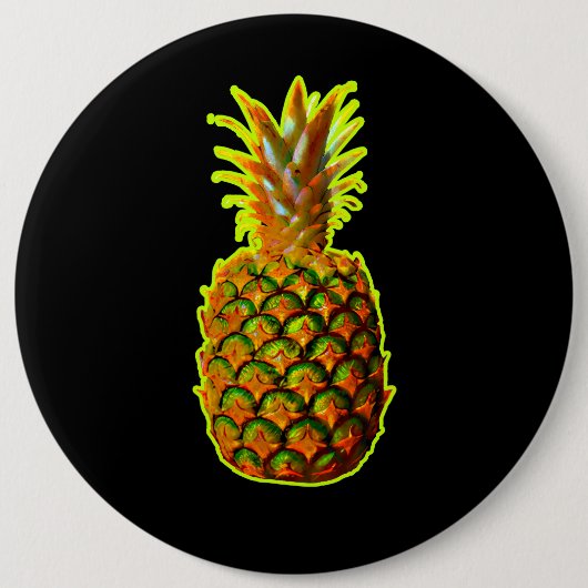 Badge Rond 15,2 Cm Ananas (Devant)