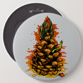 Badge Rond 15,2 Cm Ananas (Devant & derrière)