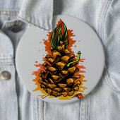 Badge Rond 15,2 Cm Ananas (En situation)