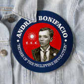 Badge Rond 15,2 Cm Andres Bonifacio (En situation)