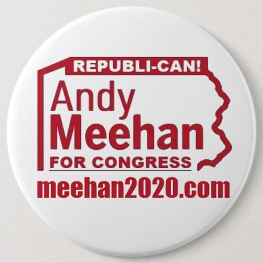 BADGE ROND 15,2 CM ANDY MEEHAN POUR LE CONGRÈS REPUBLI-CAN!LOGO (Devant)