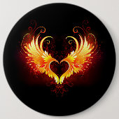 Badge Rond 15,2 Cm Angel Fire Heart with Wings (Devant)