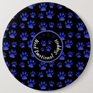 Badge Rond 15,2 Cm Animal empreinte de patte bleu personnalisées anim