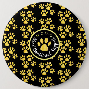 Badge Rond 15,2 Cm Animal empreinte de patte jaune personnalisé anima